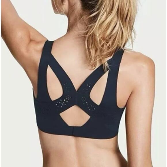 New VICTORIA SECRET VSX Women's Black Angel Max Padded Sports Bra Size 32C - Picture 2 of 6